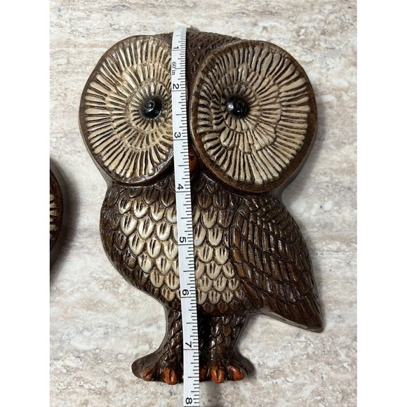 Vtg 1970s Owl Family Resin Foam Mold Wall Gallery Hangings Set of 4 MCM - Picture 6 of 11